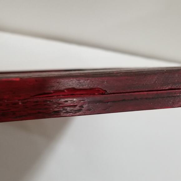 Rustic framed in dark red wood signed print of a snowman - Picture 8 of 8